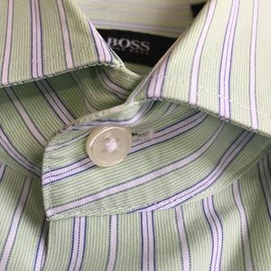 Like New Hugo Boss Gerald Striped Dress Shirt